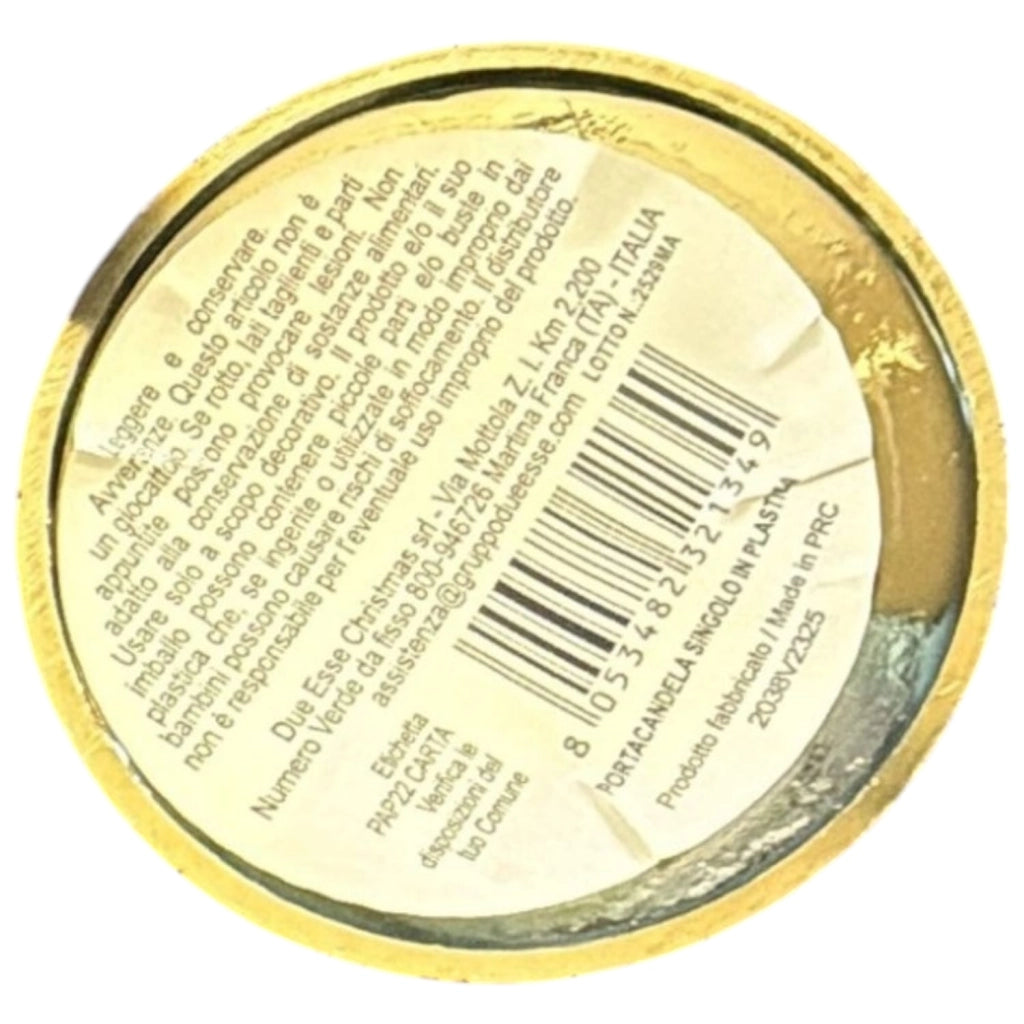 Portacandele in plastica oro