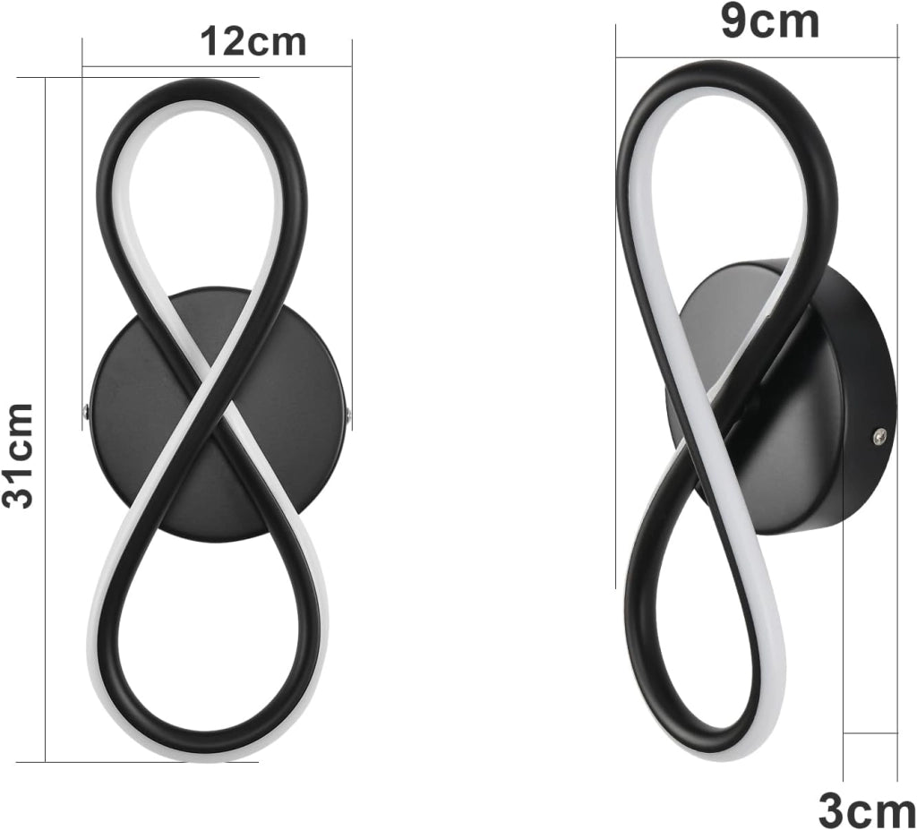 ZMH Moderna lampada da parete a LED da 7W con 8 forme per interni per scale e camera da letto
