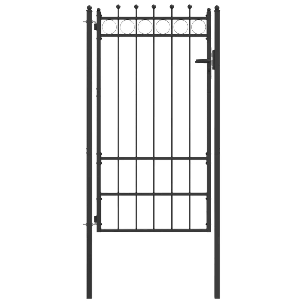 Cancello per recinzione HORST 100 x 175 cm Metallo Nero CFW4855133