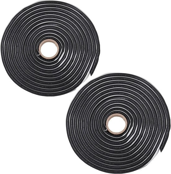 Cordone butilico 9,5 mm x 4 m - Cordone Rond - Nastro per Sigillatura - Adesivo su Diversi Sottoscala - Resistente ai Composti Chimici - 2 Pezzi - Cordone Sigillante