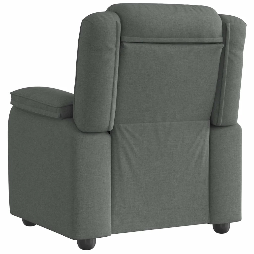 Divano Sedia-Poltrona Reclinabile in Tessuto Grigio Scuro 237212