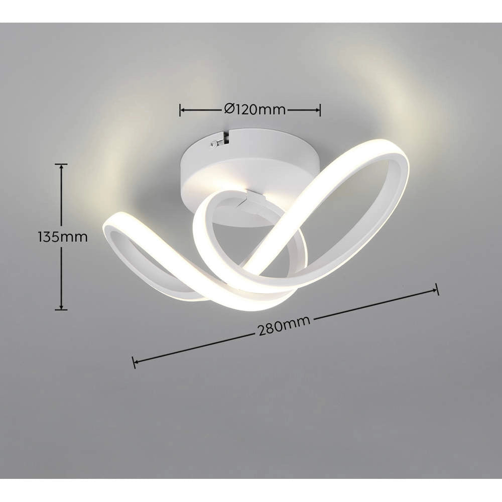 Rusa Plafoniera LED con Diffusore a Fiocco GD Trio