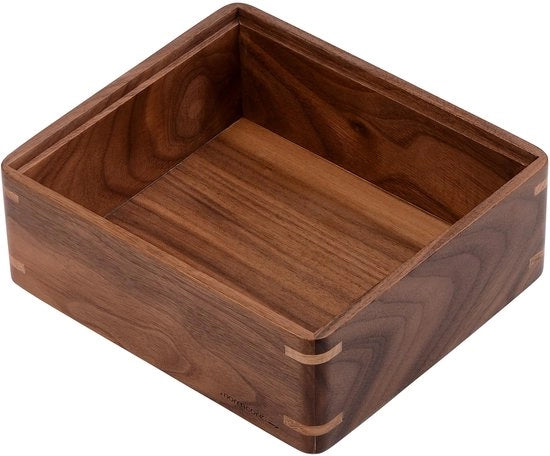 Cassa di archiviazione compatta Normcore, compatibile con stazione di tamping compatta, legno di noce americano reale, organizzatore di accessori per espresso in legno, progetto modulare brevettato