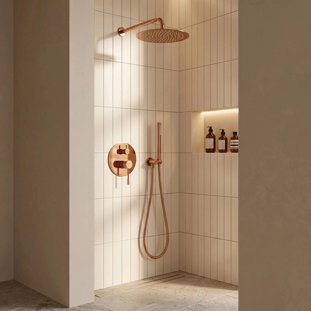 Set Doccia Da Incasso Rea Venti Copper + Box