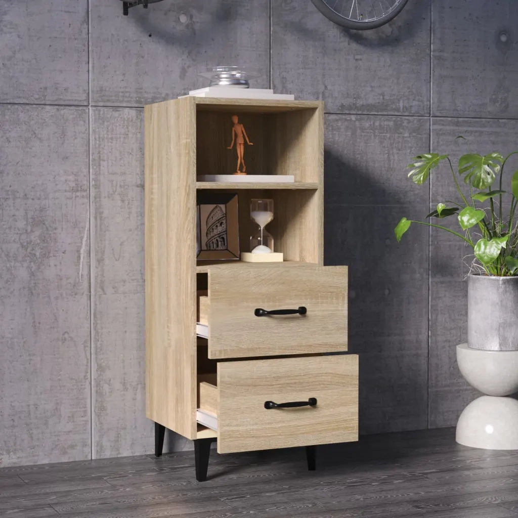 Credenza-Buffet-Armadio da cucina Rovere Sonoma 34,5x34x90 cm in Legno Multistrato 885014