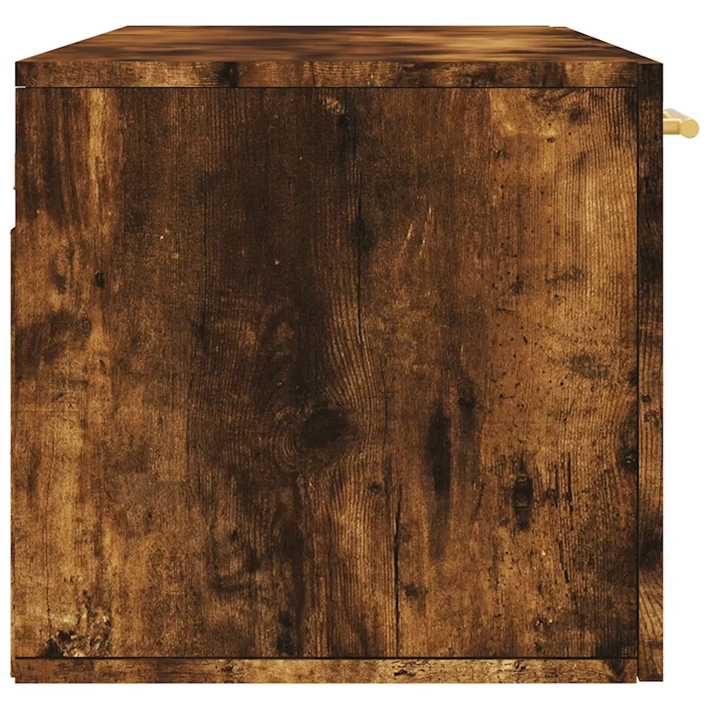 Armadietto a Muro | Mobile a Parete Rovere Fumo 100x36,5x35 cm in Legno Multistrato