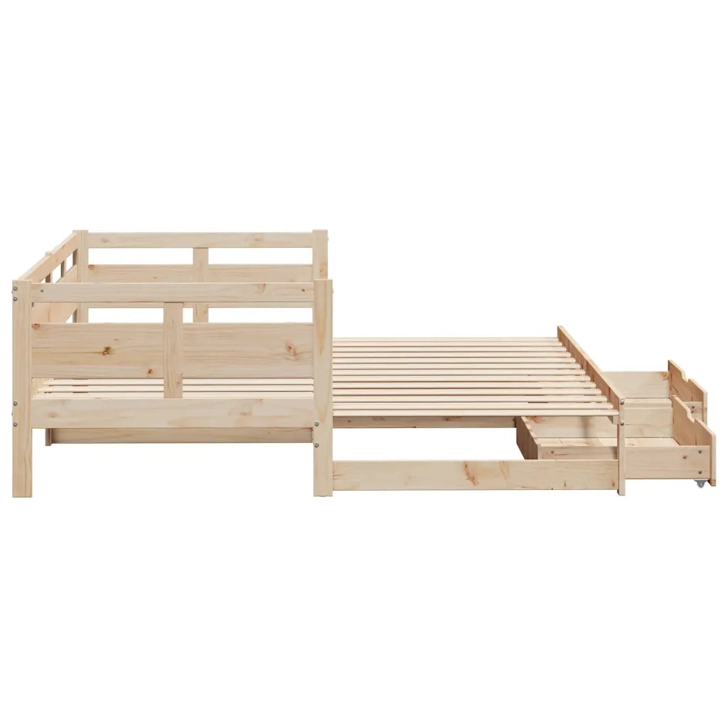Divano Letto Estraibile con Cassetti senza Materasso 80x200 cm