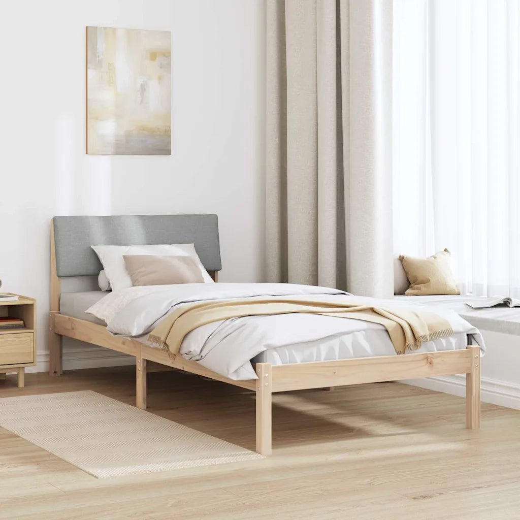 Struttura del Letto Marrone e grigio chiaro 90 x 200 cm 878564