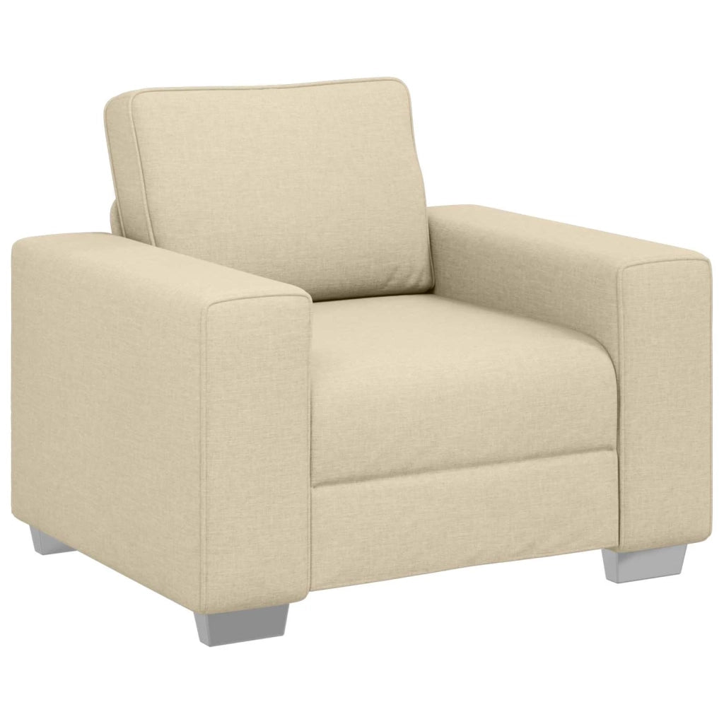 Divano 3 pcs Crema 219 x 80 x 82 cm Tessuto misto lino 3324665