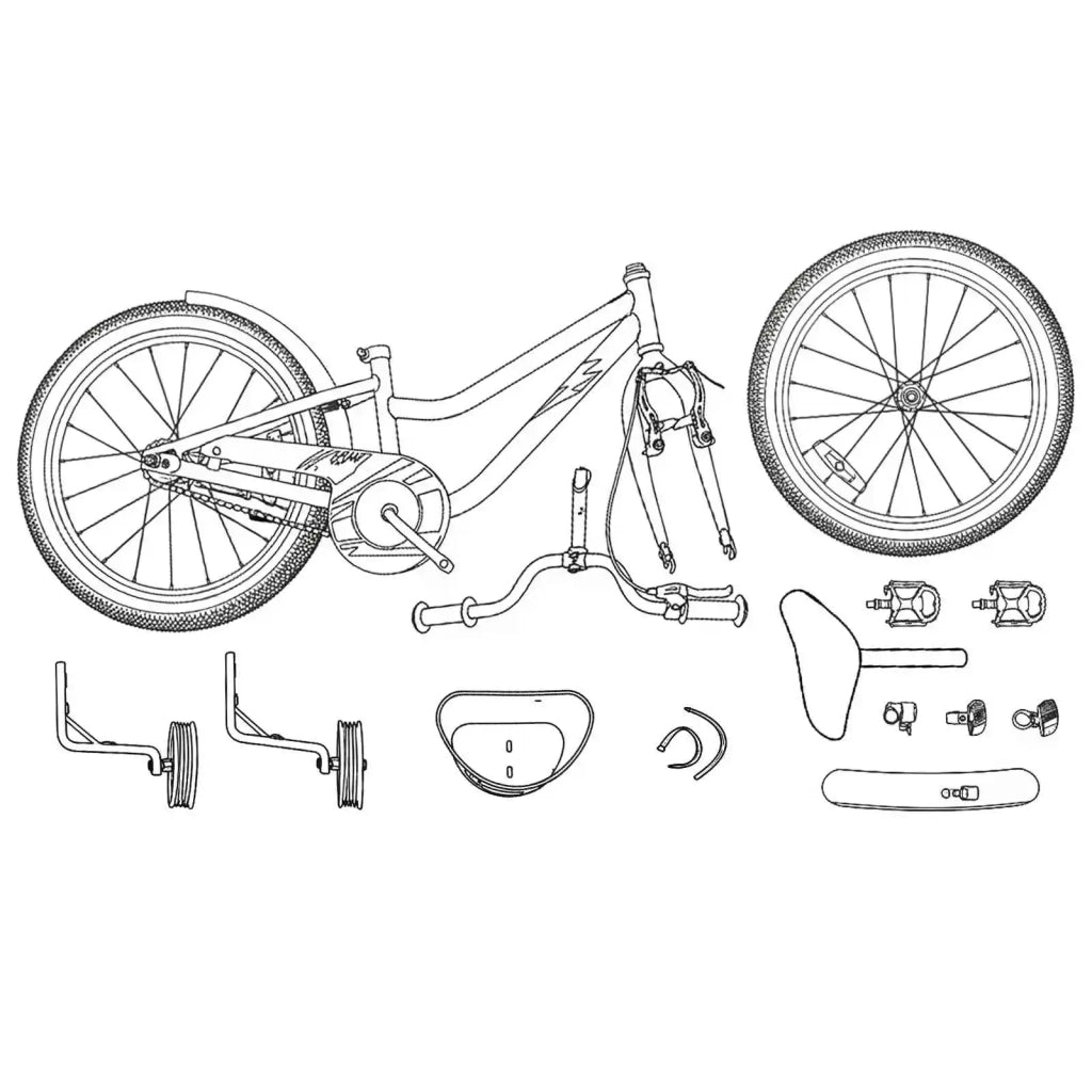 Bicicletta per Bambini 16 Pollici per bambini di 4-6 anni 42009584