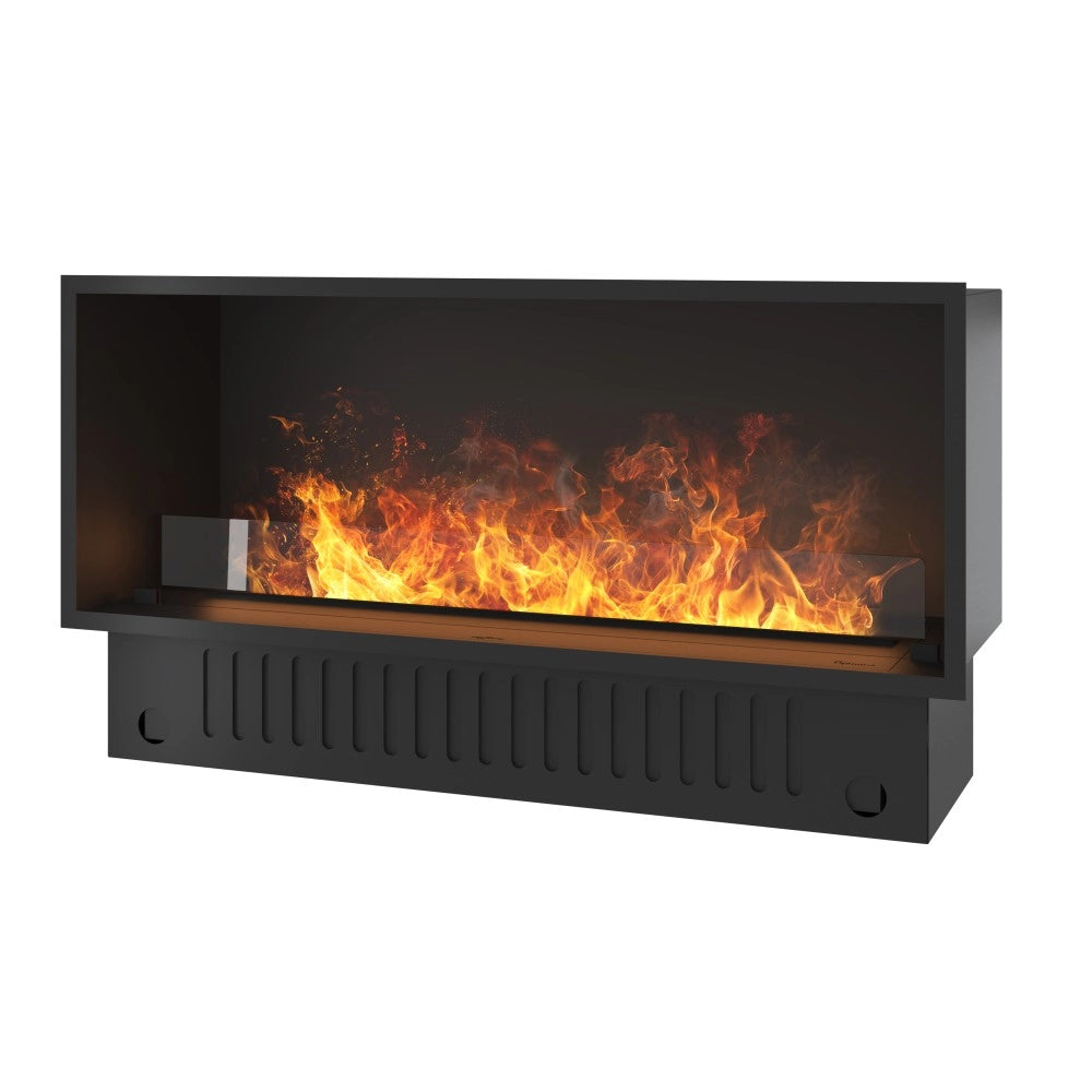 Caminetto a Vapore Acqueo da Incasso Invapo Inside 1200 - Fiamma Multicolore, Effetto 3D e Controllo App, Serbatoio 2.4l - 123cm