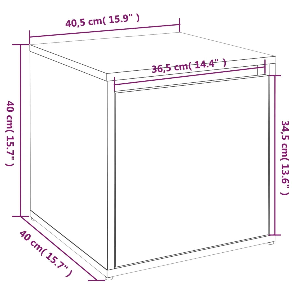 Cassetto Contenitore Grigio Cemento 40,5x40x40 cm in Legno CFW7487419