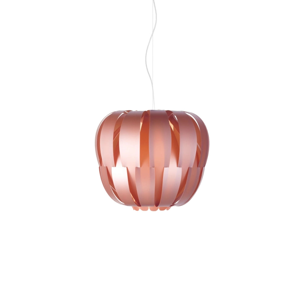 Sospensione Moderna Queen Polilux ® Pink Metal E Metallo Cromo 1 Luce E27