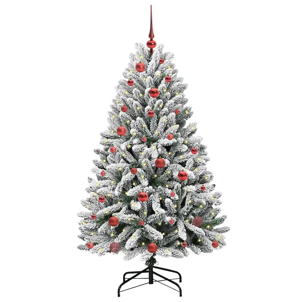 Albero di Natale artificiale con 150 LED Verde e Bianco 150 cm 3395739