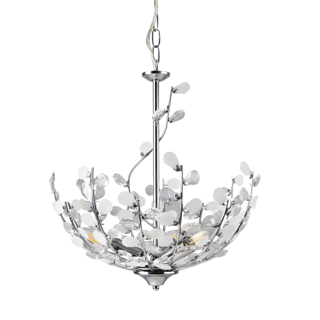 Lampadario Ampthill con Cristalli Artificiali Altezza 124 cm - Colore Cromo lux.pro