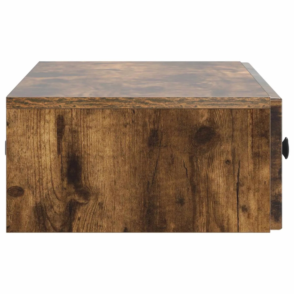 Tavolino da Parete Laterale | Tavolo laterale | Tavolino Rovere Fumo 87,5 x 34,5 x 17 cm