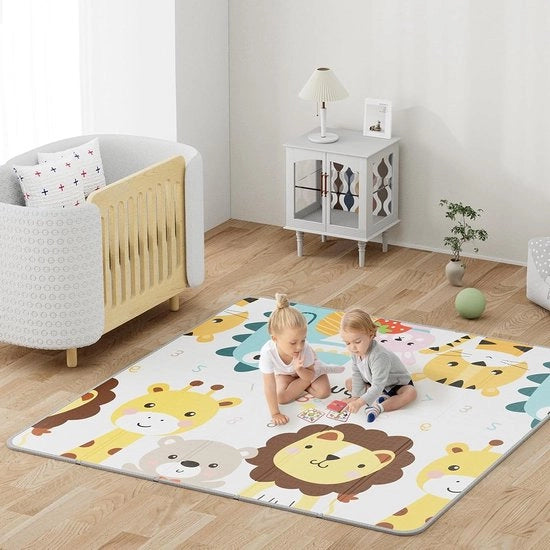 Matrice di gioco pieghevole per bambini - 200 x 180 x 1 cm - tappeto impermeabile - giardino dei bambini - tappeto di rinforzo