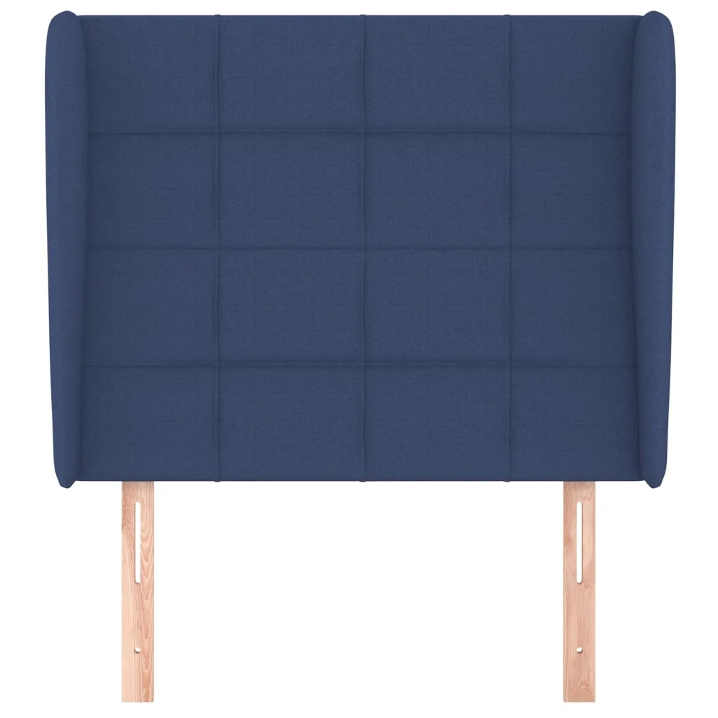 Testiera | Testata ad Orecchio Blu 83x23x118/128 cm in Tessuto