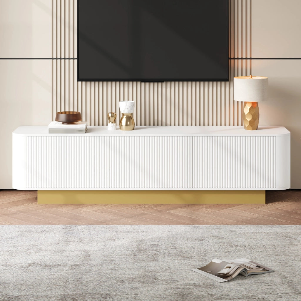 Mobile TV 170 cm ¨C MINIMAL ¨C Bianco, Design Moderno, Soggiorno, Ante, Kabelmanagement