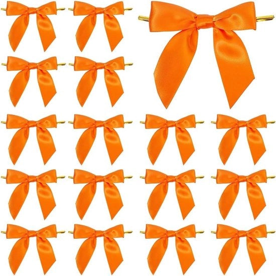 Mini pacchetto di strippini rossi pronti all'uso 7,5 cm - Striscia di tessuto artigianale in poliestere pronta all'uso - Set di 50 pezzi