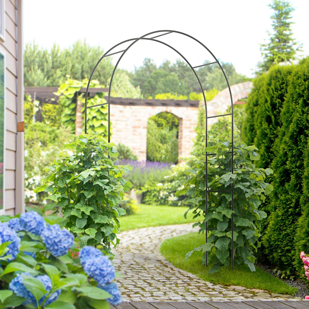 Arco da giardino per rose ¨C Minimal ¨C nero metallo 140x40x240 cm