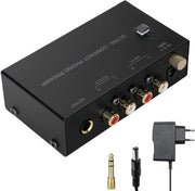 Amplificatore di Preamp per Dischi in Vinile - Adattatore DC 12V - Ingresso e Uscita RCA - Per Migliorare la Qualità Audio - Adatto per...