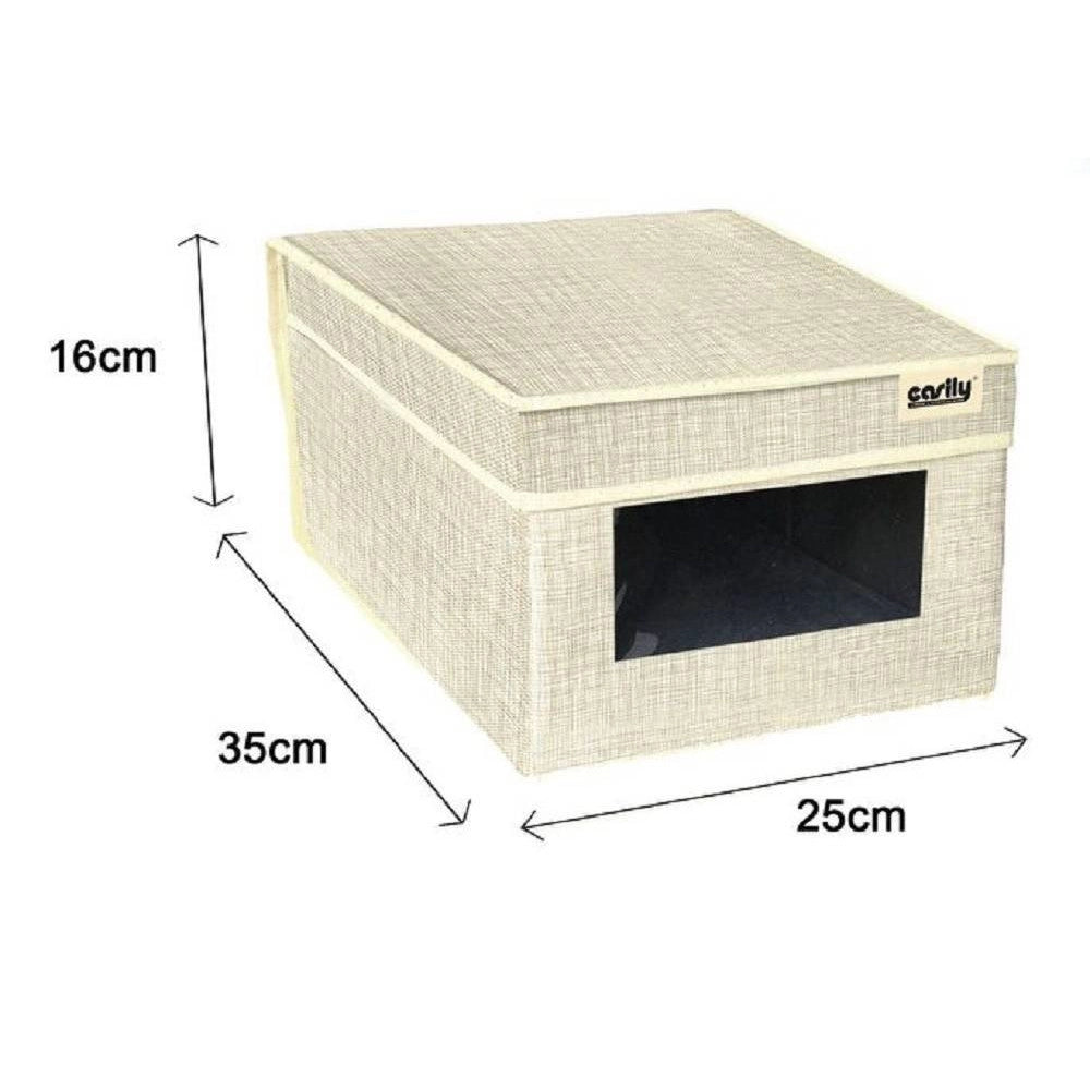 Trade Shop - Scatola Porta Documenti Ufficio Box Organizer Portatutto 25x35x16cm Grigio 69690 -