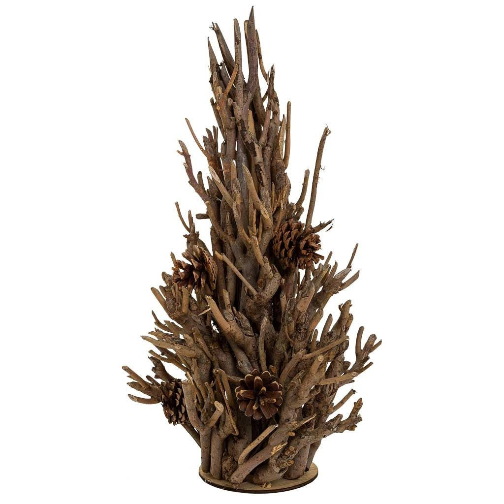 Albero da decorazione in legno marrone d33x57h