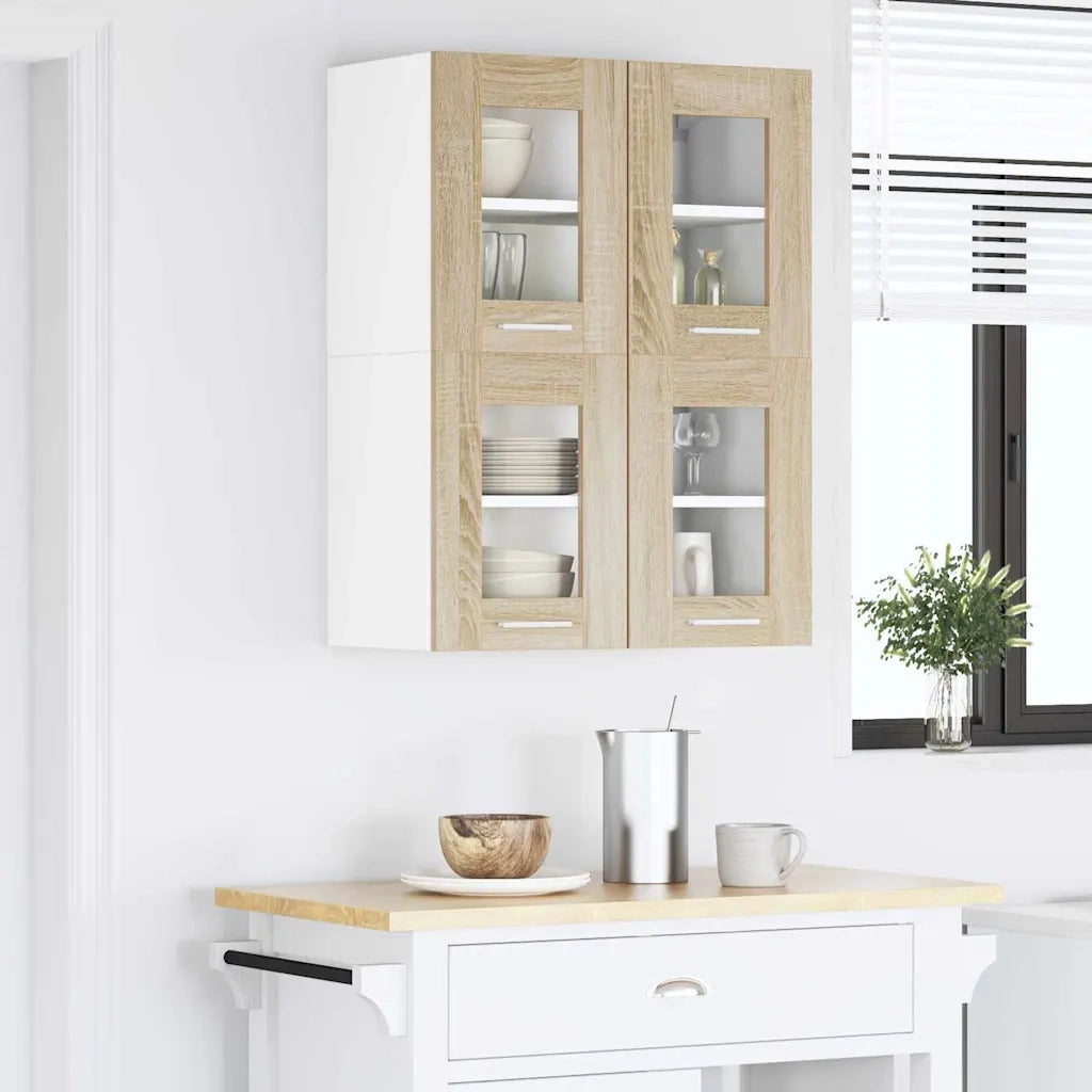 Armadio pensile | Mobile da Cucina con porta 2 pz Rovere Sonoma 60 x 31 x 40 cm