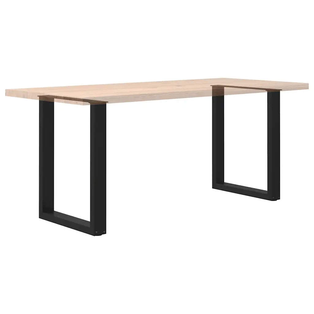 Gambe per tavolo da pranzo a forma di U 2 pz nere 60x(72-73) cm in acciaio 4013180