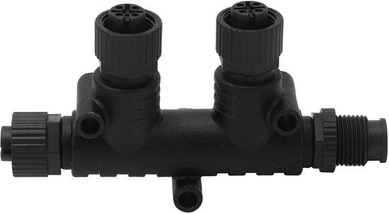 Connettore T impermeabile - Terminatore NMEA 2000 per connettore T - connettore di rete - elettronica navale - connessione affidabile - connettore di alta qualità ABS - connettore di rete