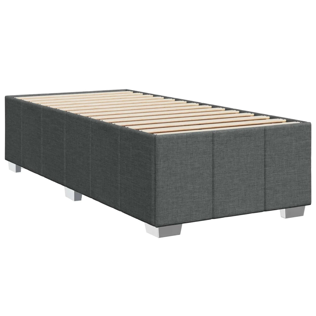 Letto Box Spring LED con Materasso Grigio Scuro 90 x 190 cm 3455501