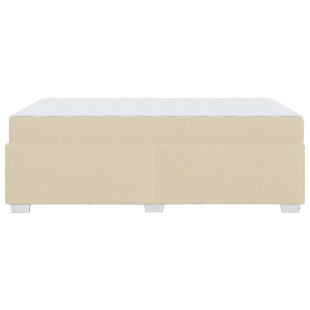 Struttura del letto con materasso Crema 120 x 190 cm Tessuto 3399178