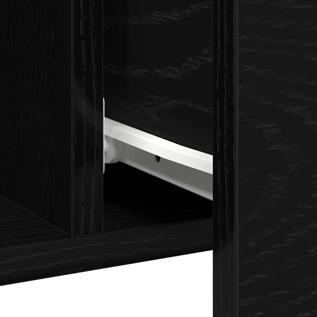 Credenza Rovere Nero 100 x 36 x 60 cm Legno multistrato 862959