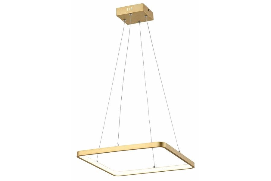 Lampada a sospensione Anaya oro quadra 40cm LED 24W