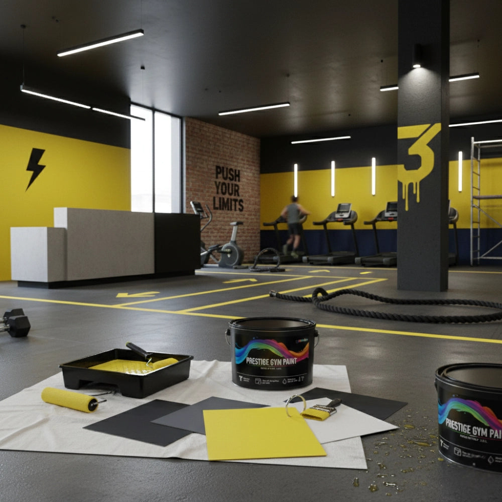 Pittura murale prestige gym paint giallo limone super lavabile *** formato 0,750 lt, confezione 1
