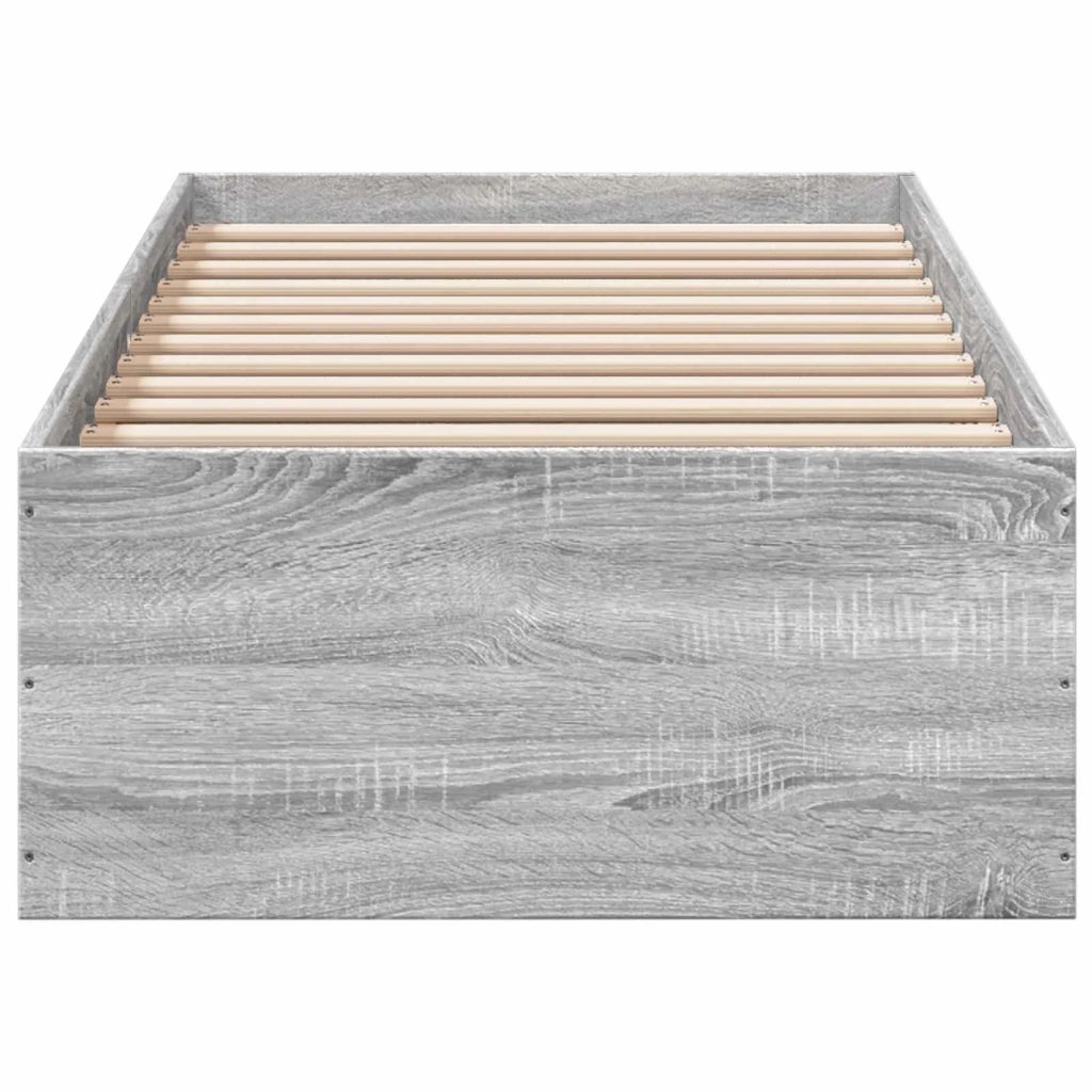 Struttura letto a pavimento Sonoma grigio 80 x 200 cm 3429545