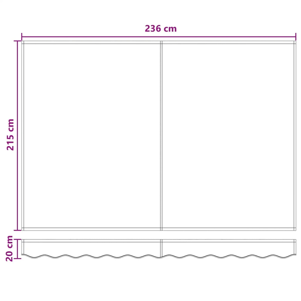 Telo di ricambio per tenda da sole Sabbia 236 x 195 cm 964575