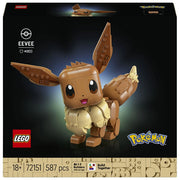 Lego 72151 Pokémon Set da Costruzione Eevee Figure Snodabile 587 Pezzi per Adulti 18+ colore Multicolore