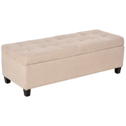 Divano letto contenitore imbottito ¨C zephmum ¨C beige 125x49x41.5 cm