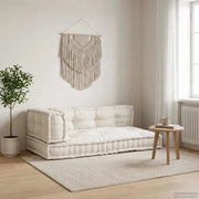 Cuscino per Divano Pallet 3 pcs Crema 120 x 80 x 34 cm Tessuto 4019080