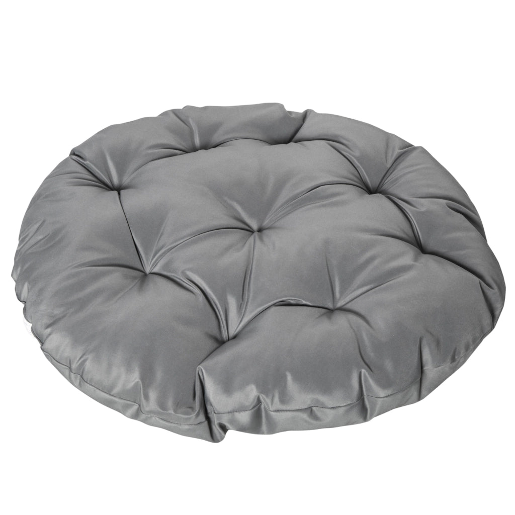 Poltrona Papasan in rattan grigio con cuscino girevole 360¡ã ¨C Xylo ¨C 87x97x86 cm