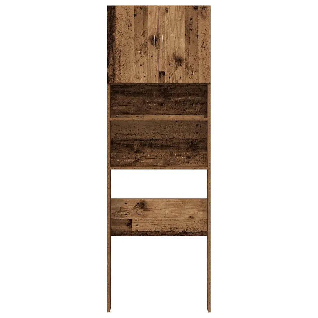 Mobile Lavatrice Legno Antico 64x24x190 cm in Legno Multistrato 859134