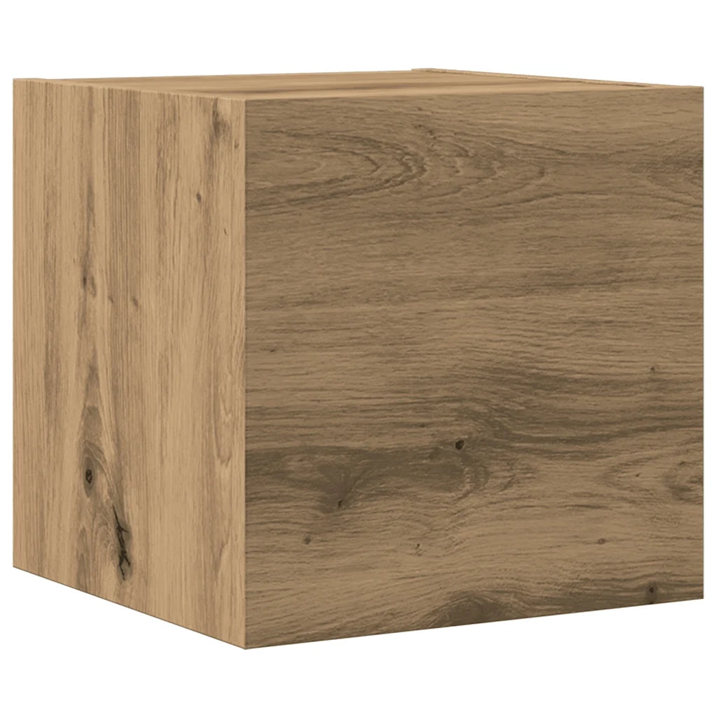 Set Mobile TV 7 pz | Armadietto TV | Mobile Porta TV Montato a Parete Rovere in Legno Multistrato
