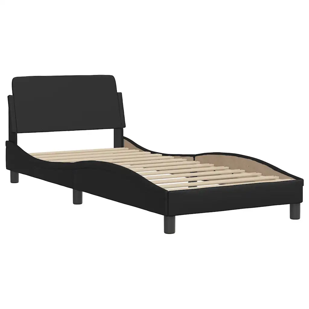 Struttura letto Dover Nera 90x190 cm in Similpelle 373323