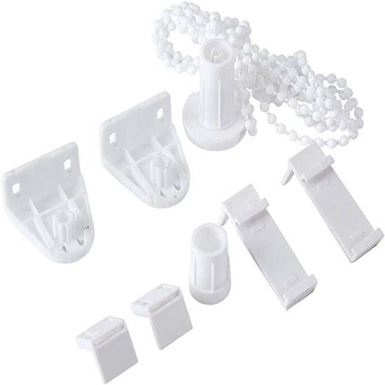 Set di riparazione per tende a rullo 17 mm con parti di ricambio in plastica per tende a rullo di oscuramento senza foratura (bianco)