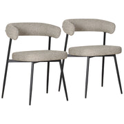 Set di 2 sedie in tessuto verde screziato THEA