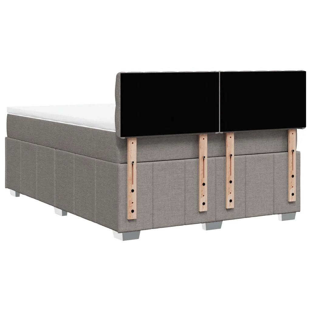 Giroletto a Molle con Materasso Tortora 160x200 cm in Tessuto 3289430