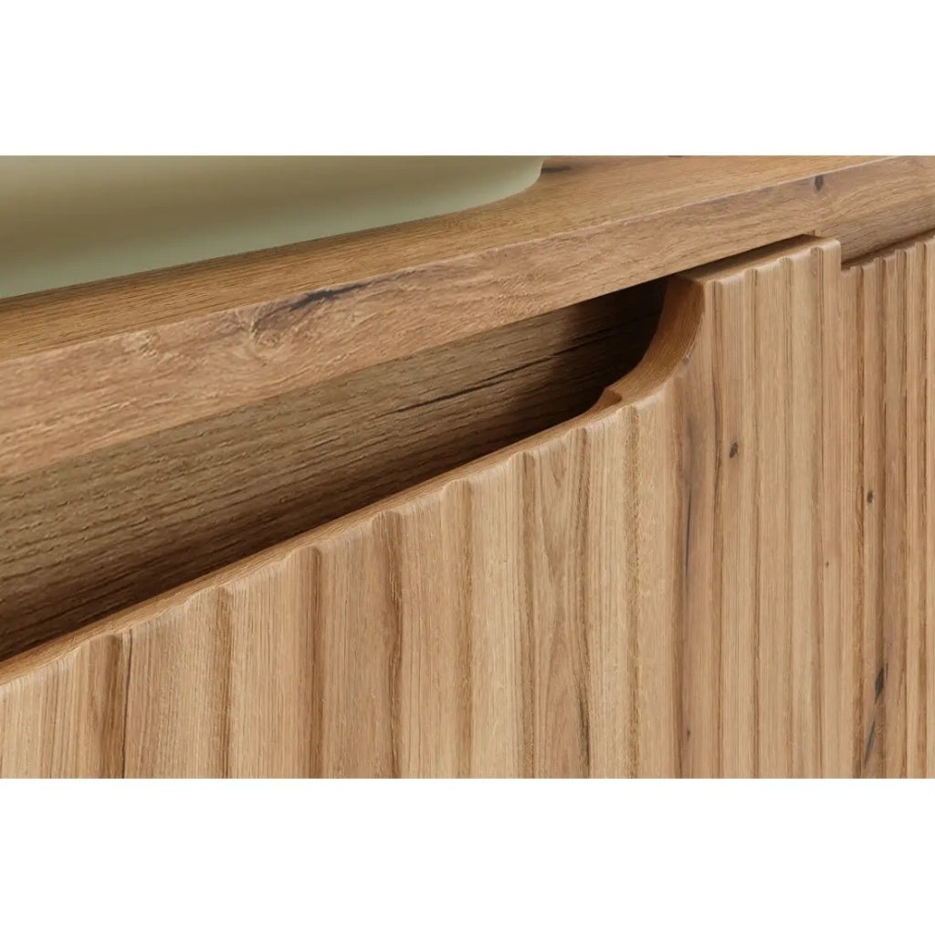 Mobile sottolavabo VANO 80 cm in rovere sospeso con 2 cassetti