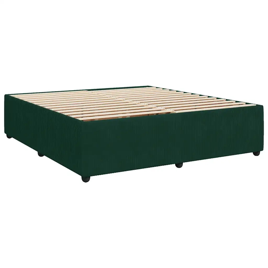 Giroletto a Molle con Materasso Verde Scuro 200x200 cm Velluto 3287827